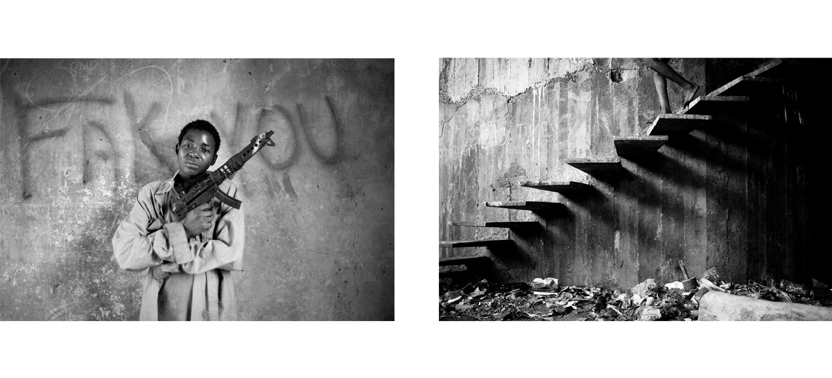 Mário Macilau: »Fak you« & »Stairs of shadows«, from the series »Growing in Darkness«, 2012-2015